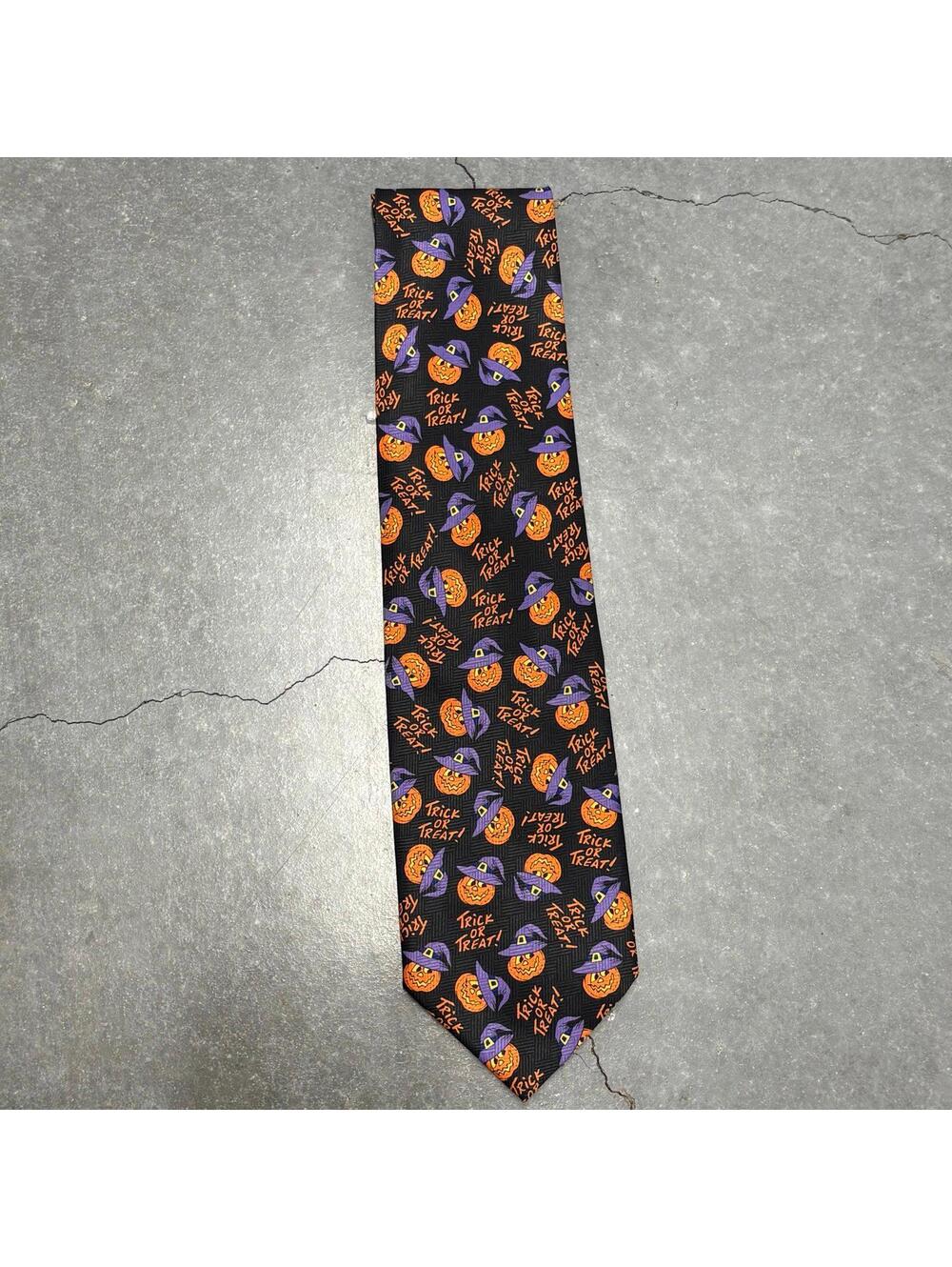 Halloween Pumpkin Print Tie
